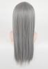 Fujitatsu Cosplay Wig, Full Wig, Long, Straight, Silver Hair, Natural, Smooth, Heat-Resistant, Semi-Long, with Net, LML60-F17