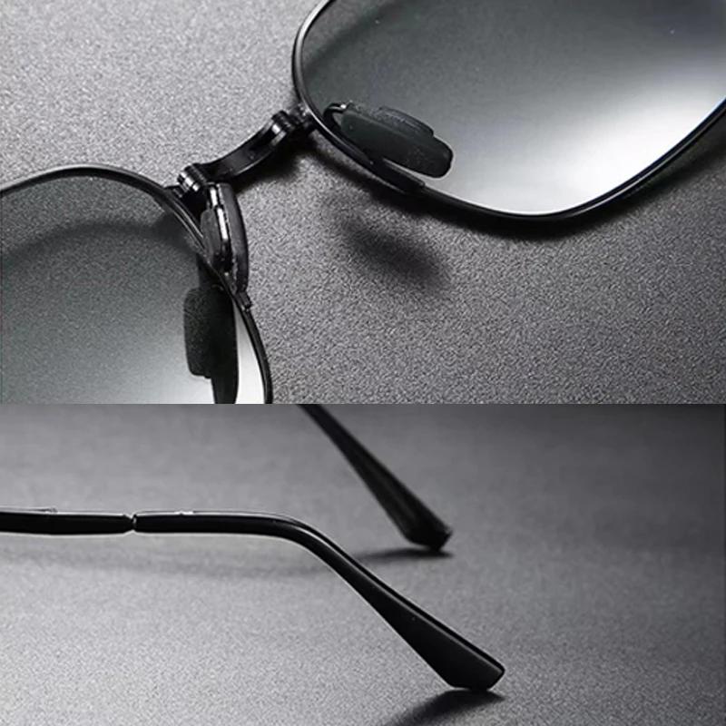 New  High-quality Fashion Foldable Polarized Sunglasses Men Women Vintage Portable Folding Metal Frame Sun Glasses UV400