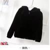 Jacket women's short autumn and winter new imitation rabbit fur loose plush thickened hooded cardigan sweater