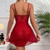 Halter Bra Set Women Sexy Lingerie Set Solid Mesh Lace Patchwork Chemises Underwear Set With Dress Erotic Costumes