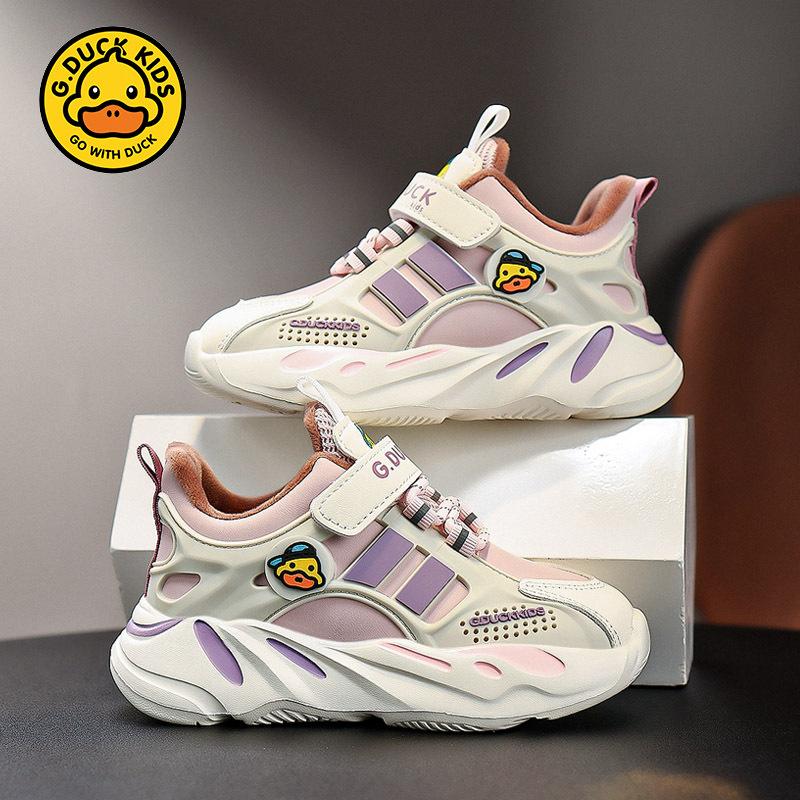 Little Yellow Duck Boys Shoes 2025 Spring and Autumn New Fleece Two Cotton Fashion Baby Princess Leather Sneakers