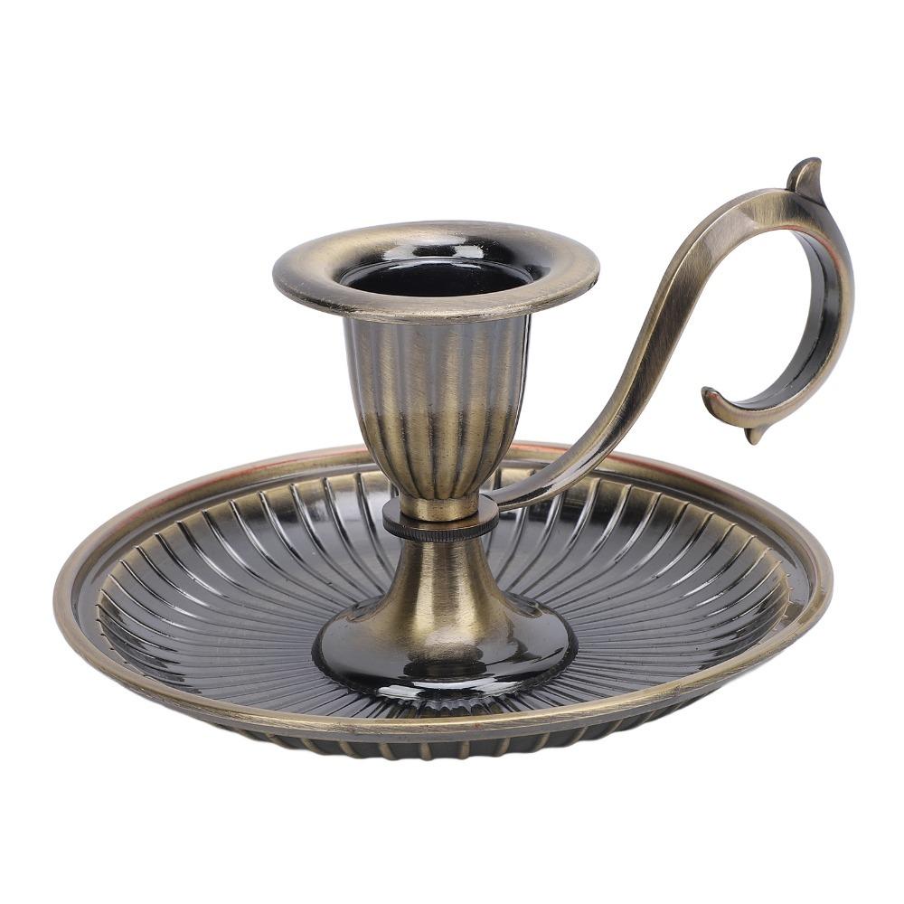 With Handle Candle Stick Holder Handheld Brass Candlestick Holder Christmas Decor