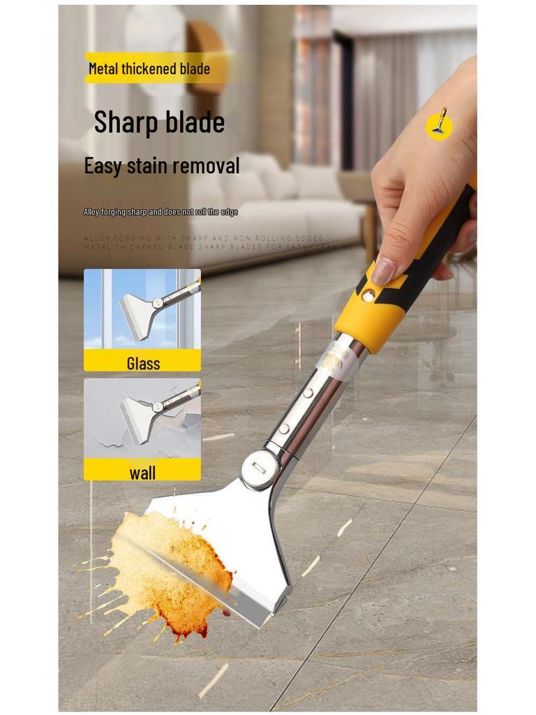 Telescopic Long Handle Heavy Duty Scraper for Grout and Glue Removal
