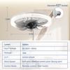 Ceiling LED Fan Light Modern Minimalist Style 4-speed Room Light E27 with Remote Control Dimmable Ultra-quiet Ceiling Fan Light