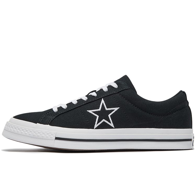 Converse One Star Retro Casual Low-Top Skate Shoes Unisex Sneakers Black 163376C
