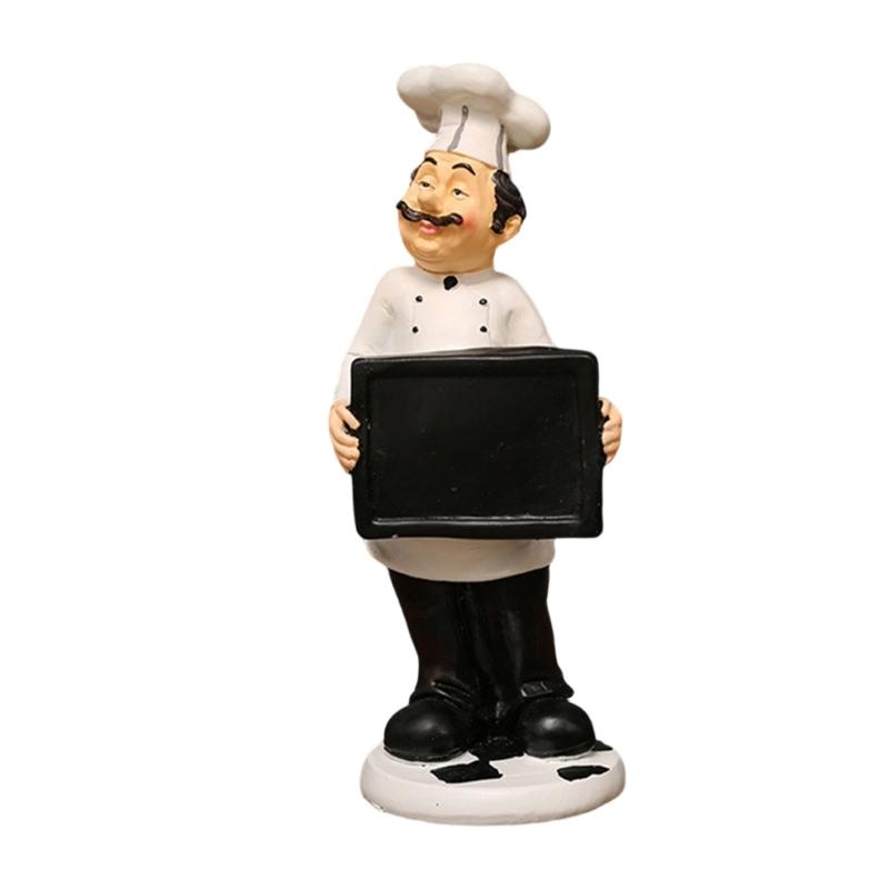 Artistic Miniature Chefs Statue Resin Cooking Craft Figurine Collectible Ornament For Kitchen and Dining Room Display
