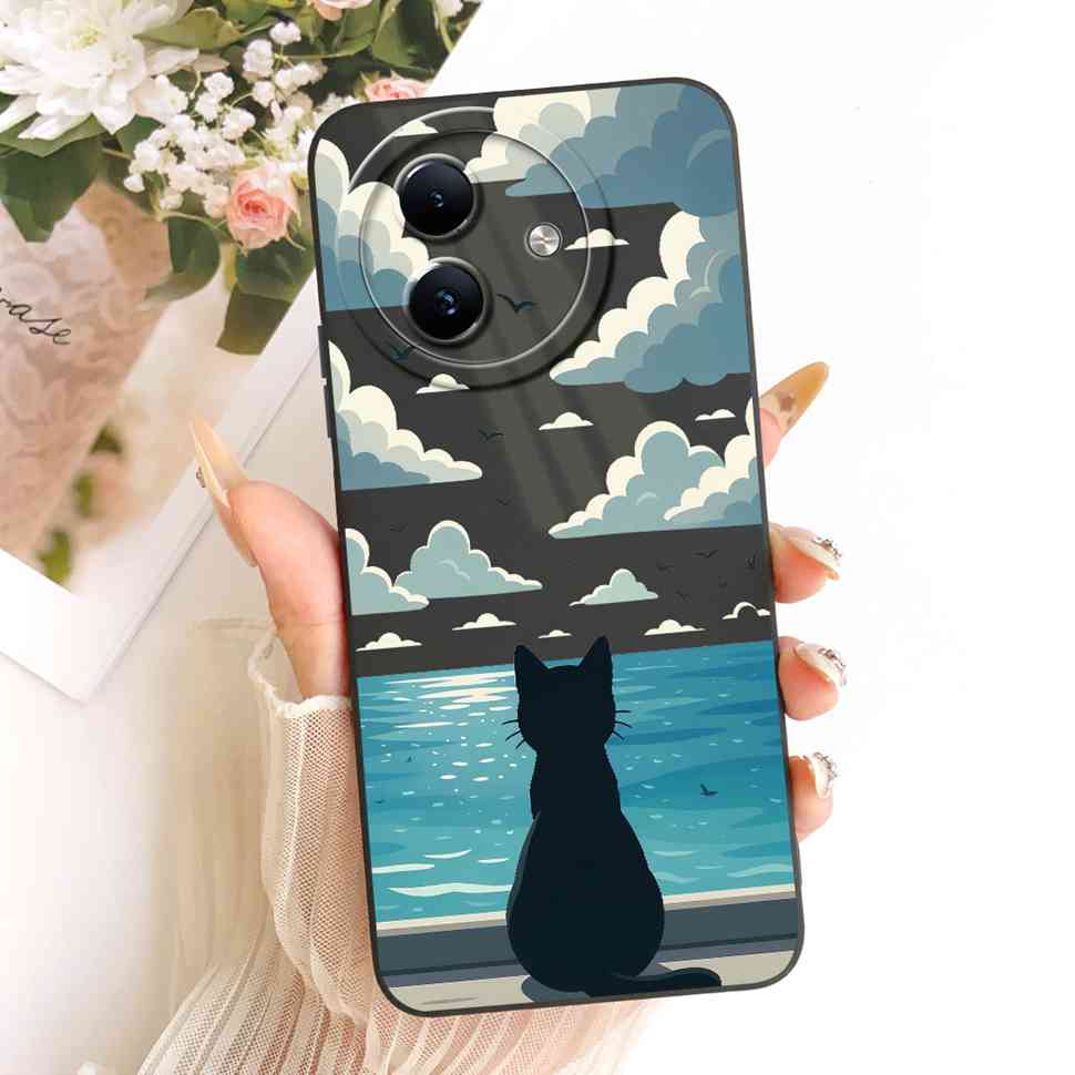 For itel S24 4G Case Loverly Cartoon Cat Soft Silicone Cover For ITEL S24 4G S667LN Shockproof Phone Cases Fundas