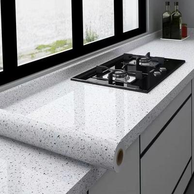 PVC Self-Adhesive White Wallpaper Waterproof Oil Resistant Sticker Marble Desktop Refurbished High Temperature Wall Paper