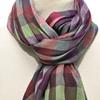 Used ETRO / Stole Scarf Autumn/Winter Ladies Unisex Cashmere Silk Check Multicolor 407016