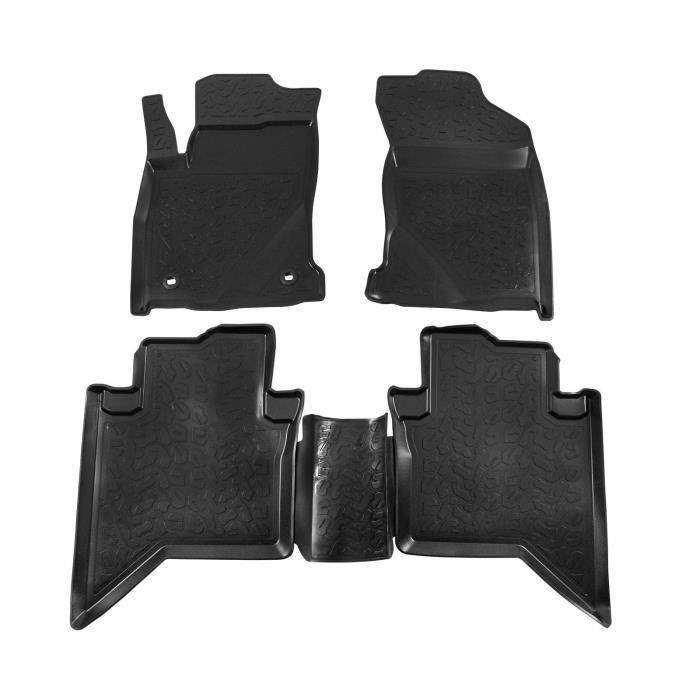 Tapis de sol 3D - SCOUTT - Toyota Hilux - Caoutchouc Premium - Résistant à l'eau - Sur mesure