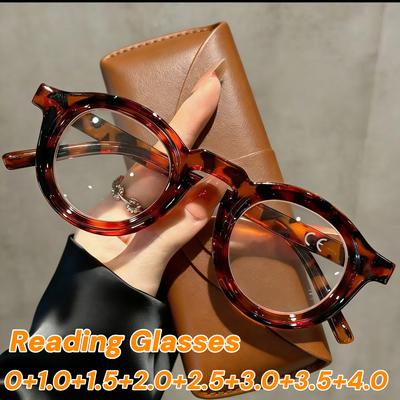 High Quality Thick Oval Frame Reading Glasses Women Men Blue Light Protection Presbyopia Glasses Fashionable Comfortable Eyewear