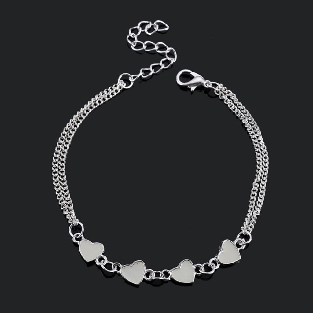 Little Star Heart Flower Glow in the Dark Ankle βραχιόλι Γυναικεία κοσμήματα Anklet