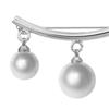 Women Brooch Bowknot Shape Anti-Rust Finish Shawl Clip with Faux Pearl Rhinestones Inlaid Sweaters Scarves Jackets Decorative Anti-exposure Pin