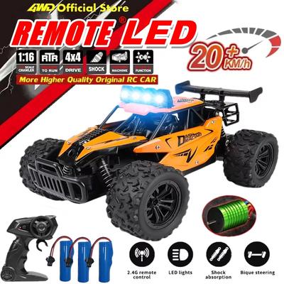 Nuotolinio valdymo automobilis RC Drift lenktynės 1:16 Transporto priemonė Be kelio Lydinio 2.4G Radijo Didelio Greičio Sunkvežimiai Su LED Šviesa Laipiojimas Dovana Vaikas Žaislas
