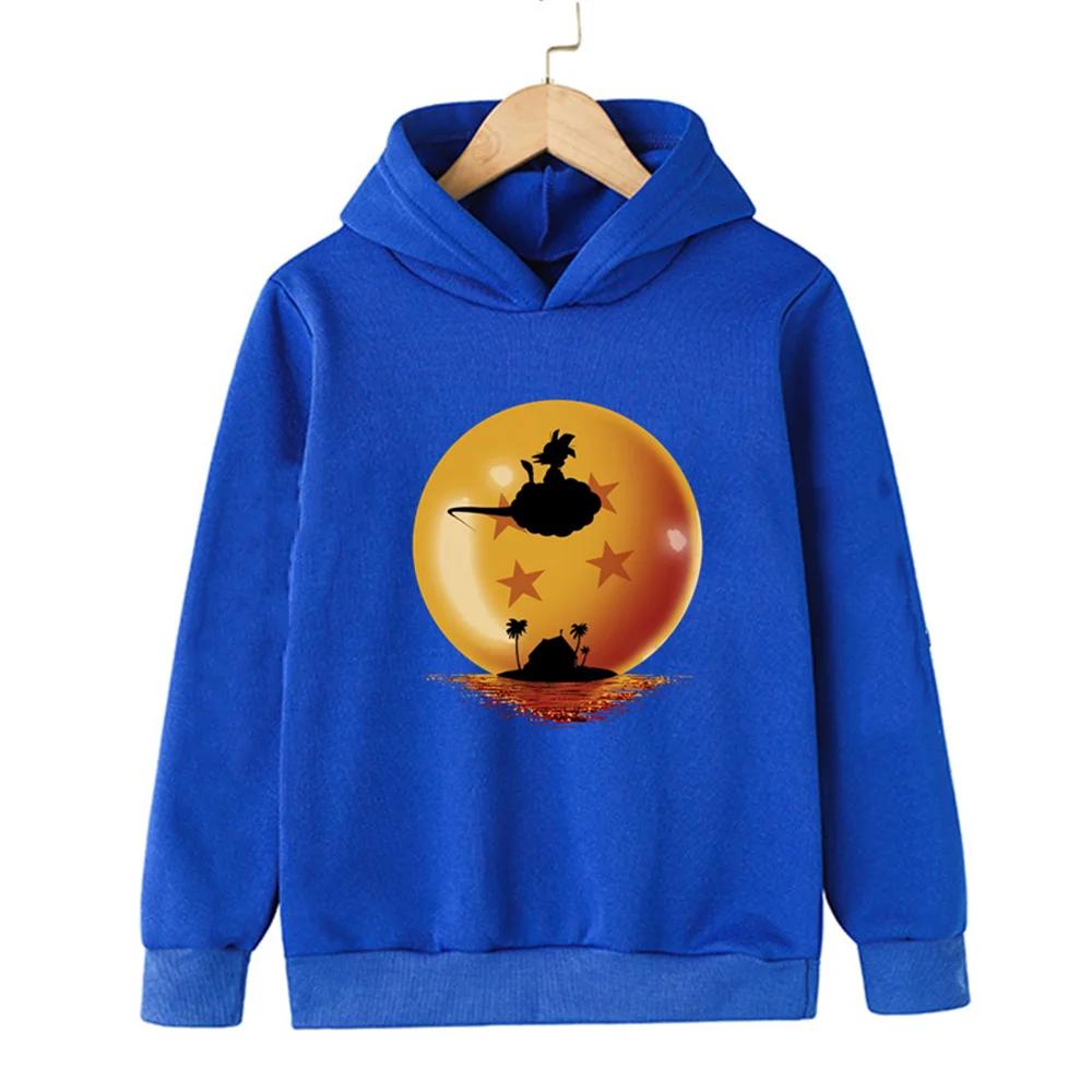 Boys DBZ Hoodie Spring Autumn Goku Vegeta Super Saiyan Kakarot Girls Clothes Sweatshirt