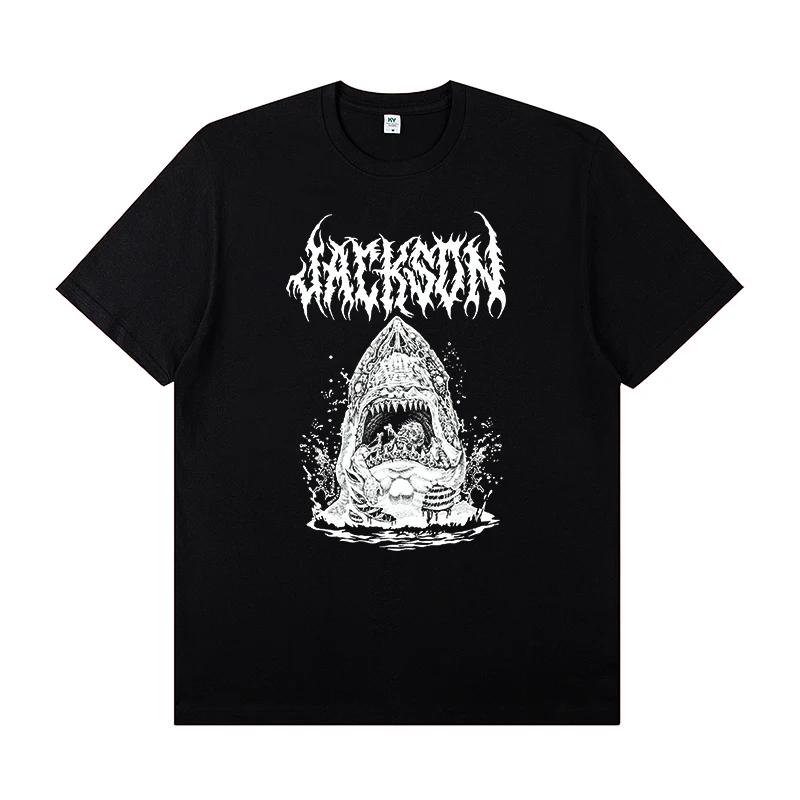 JACKSON SHARKROT Jackson Electric Guitar with Short Sleeve Tshirt Rock Band Outfit Casual Tshirt for Unisex and Women