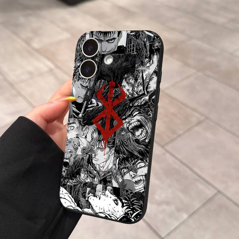 Comic Cool Berserk For Iphone 17 16 15 14 11 12 13 Pro Max Plus Case Cute Art Phone Cover