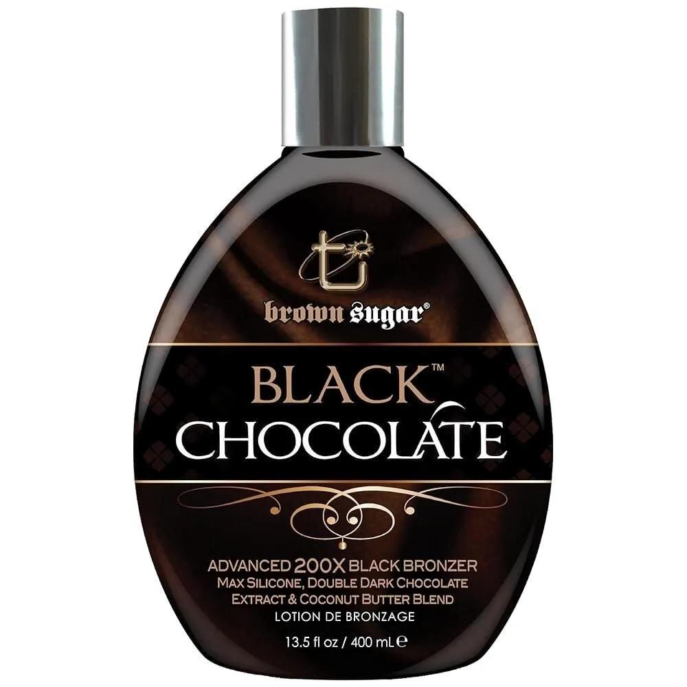 

Brown Sugar Black Chocolate Tanning Lotion, Premium 200X Black Bronzer, Contains Double Dark Chocolate Extract and Organic Butter, 400ml (13.5 oz)