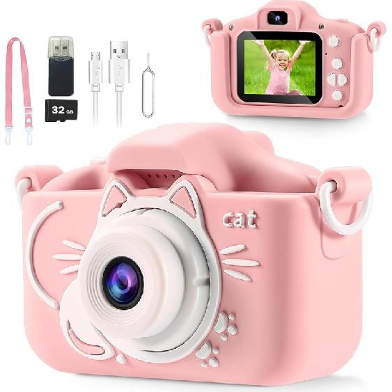 Kids Camera Toys for Boys, Selfie Camera for Kids,HD Kids Digital Camera, 3 4 5 6 7 8 9 Year Old Boys Grils Christmas Birthday Gifts, Toddler Camera