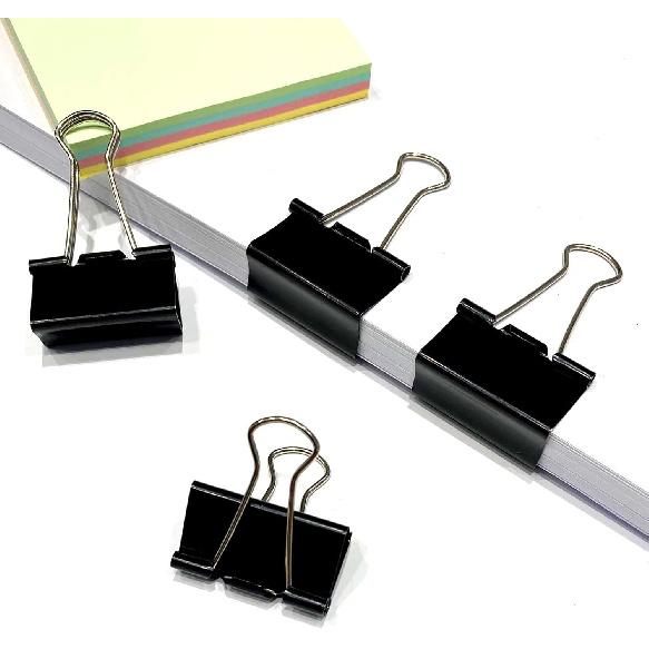 40Pcs Medium Binder Clips, 1.25 inch(32mm), Paper Clamps Medium Size for Office Supplies, Black