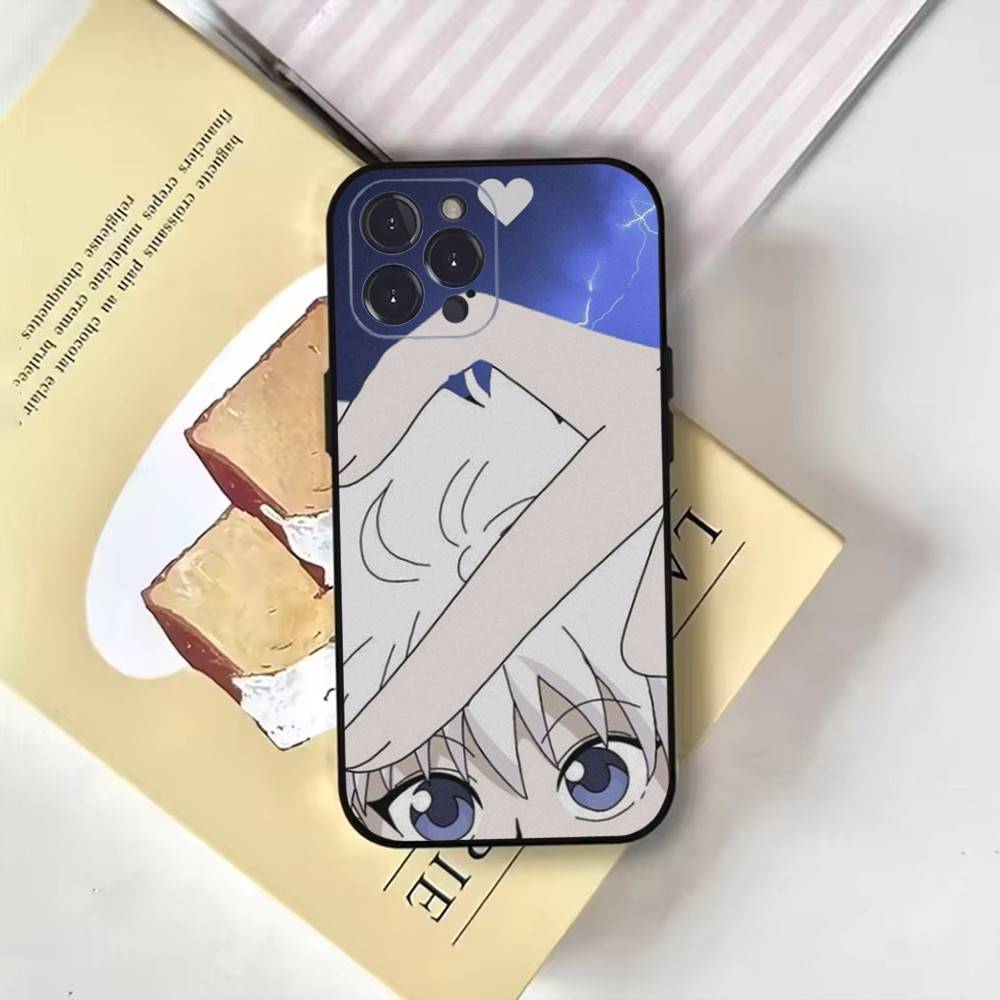 K-Killua Z-Zoldyck Phone Case For iPhone17,16,15,14,13,12,11 Plus,Pro Max,Soft Black Cover