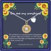 Sterling Sunflower Pendant Necklace Women Delicate Cross Chain Choker Elegant Floral Jewelry Gift