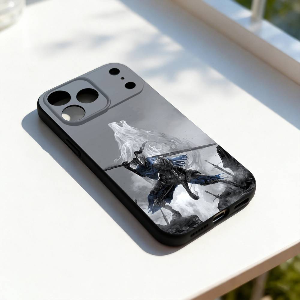 D-Dark-S-Souls Game Cool Phone Case For iPhone 17,16,15,14,13,12,11,Pro,Max,Plus,E,SE4,Air,Mini Black Precise Hole Matching