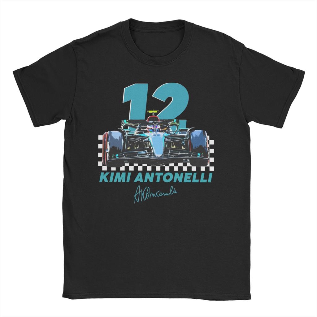 Kimi Antonelli Inspired Racing Design Unisex Women T Shirt Funny Tee Shirt Short Sleeve T-Shirts 100% Cotton Gift Idea Clothes