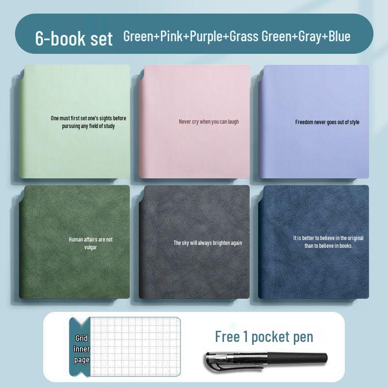 Fickduk: Portabelt rutat anteckningsblock & Praktisk anteckningsbok