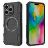 For iPhone 16 Pro Magnetic Case Butterfly Armor Hollow Heat Dissipation PC+TPU Phone Cover