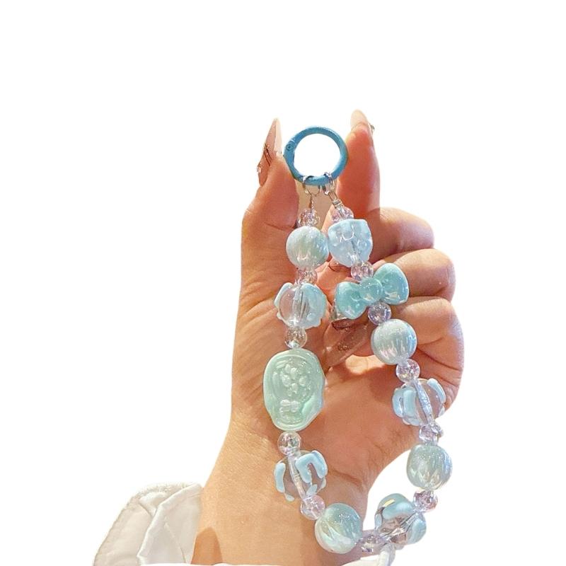 Eye Catching Mobile Phone Chain Handmade Beaded Cellphone Lanyard For Women Girls Telephone Strap Jewelry Drop-resistant