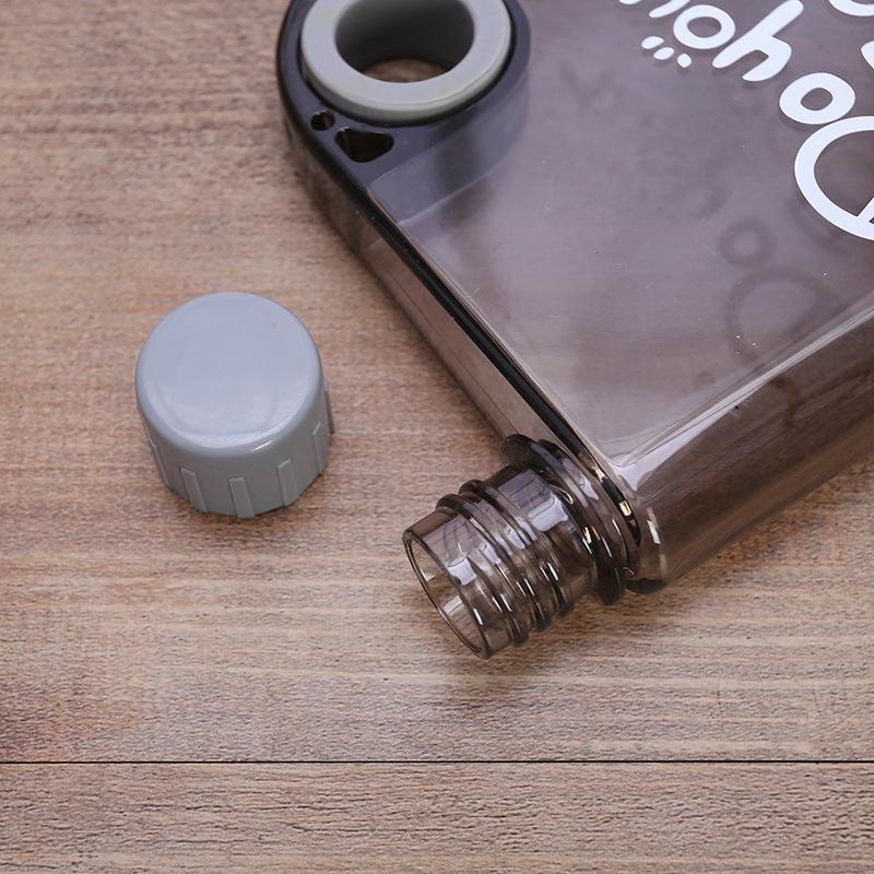 380Ml Transparent Flat Water Bottle Travel Bicycle Drinking Juice Cup Reusable Portable Plastic Bottles Bpa Free Sport Bottle