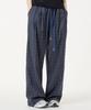 UNKNOWN PLANET Check Elastic Waist Slacks Pants Blue