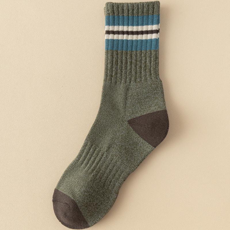 

Мужские толстые теплые зимние носки средней длины — модный длинный высокий спортивный стиль с бархатной подкладкой для осени и зимы. One Size/37-44