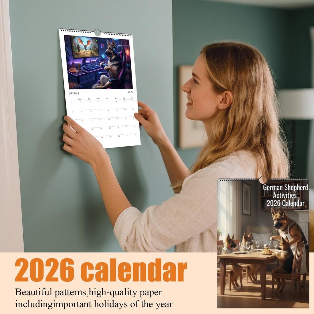 Wandkalender 2026, Kalender mit lustigem Thema, Lustiges Chat-Geschenk, Perfekte Wahl für den Heimgebrauch.