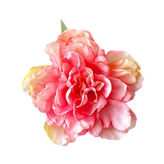 Women Hairpin Artificial Peony Flower Decor Anti-slip Teeth Hair Pin Large Size Holiday Hair Clip Hair Accessories