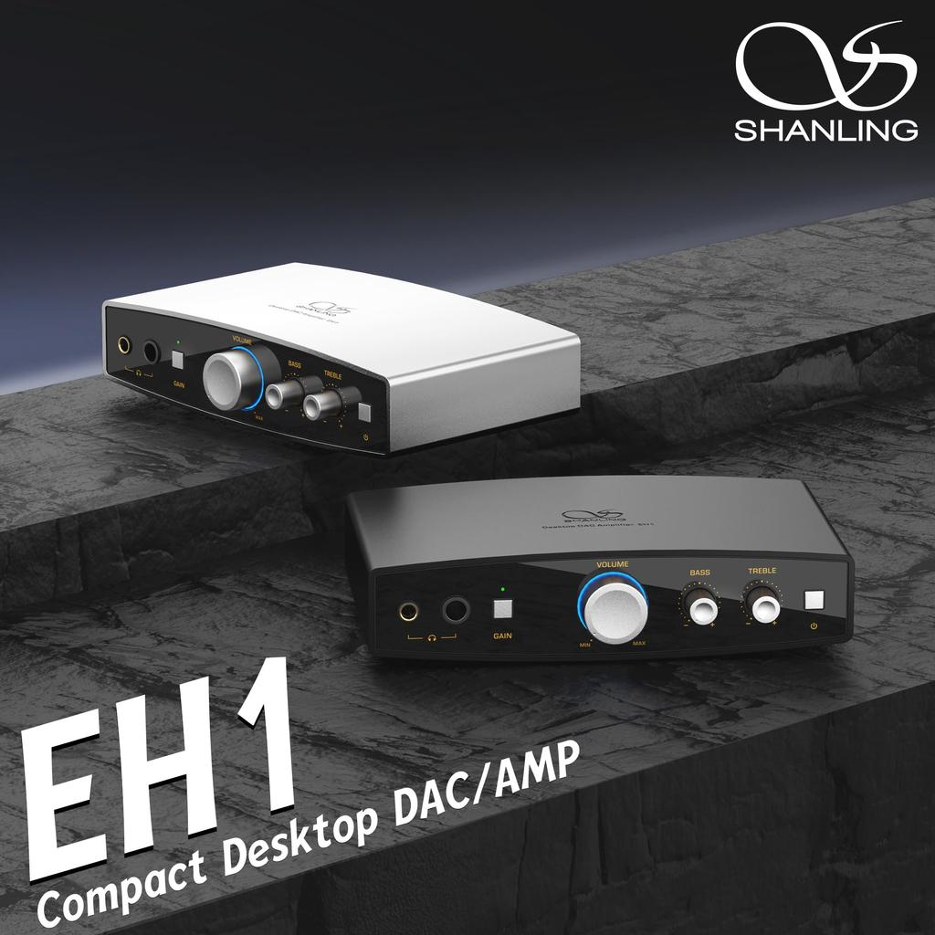 SHANLING EH1 Compact Desktop Headphone Amplifier with Two CS43198 and PCM USB RCA Switch Game Coaxial Digital High Resolution Audio DAC/AMP Op-Amps,