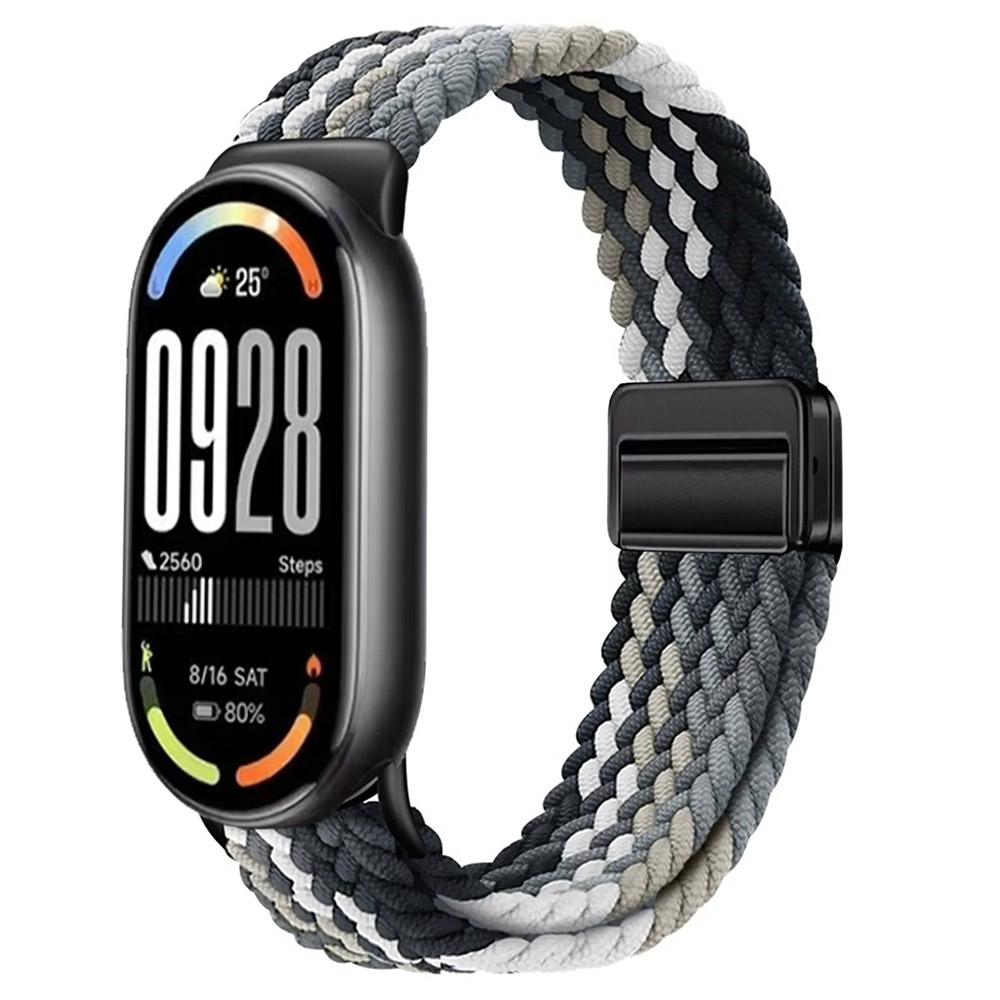 Nylon Loop Band for Xiaomi Mi Band 10 Strap Braided Bracelet Breathable Wristband for XiaoMi Band 8 9 10 NFC Magnetic clasp Belt