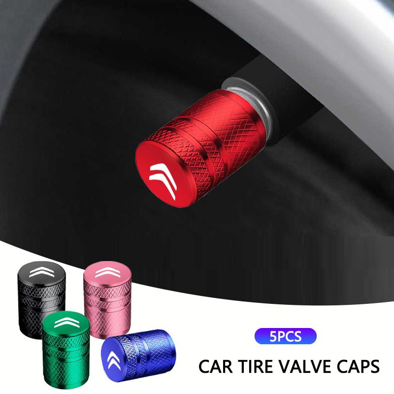 5PCS New Style Metal Alloy Car Wheel Tire Valve Stem Caps For Citroen C4 C3 C5 C1 C2 Berlingo C-Elysee C4-Picasso C4-Aircross