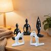 Ceramic Statue Art Sculpture Decor Small Figurine Meditation for Cabinet Desktop Shelf