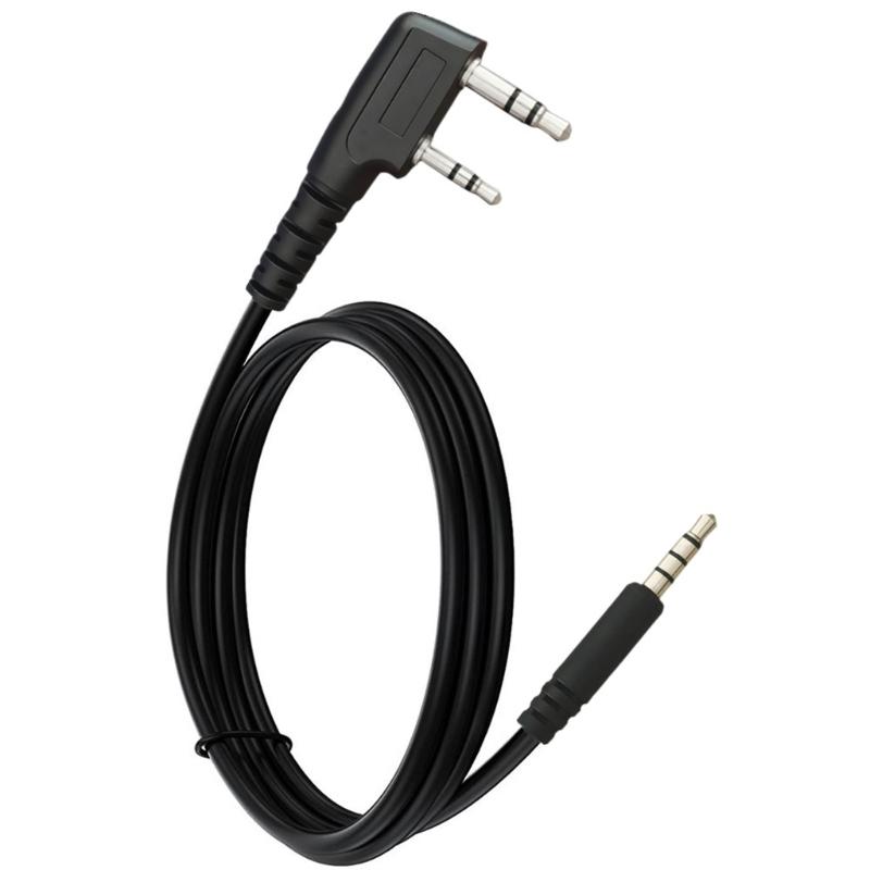 PTT Allowed K Headsets to 3.5mm Adapters Cord Walkies Talkies Sound Cable for External Speaker Use In Restaurants & Vehicles