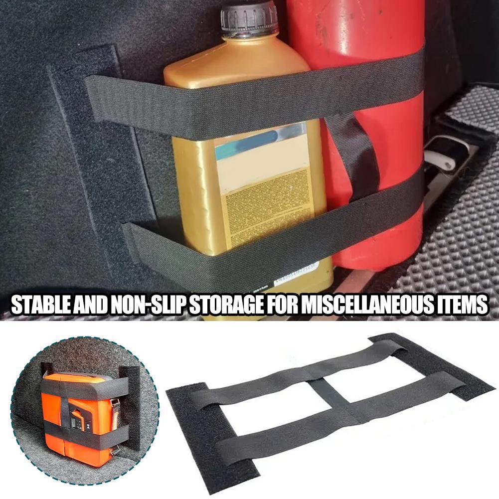 Fixed Strap Car Storage Net Bag Elastic Binding Organizer Strap Auto Fixing Belt Loop Strap Storage Tool Seat Back Fixing Bag