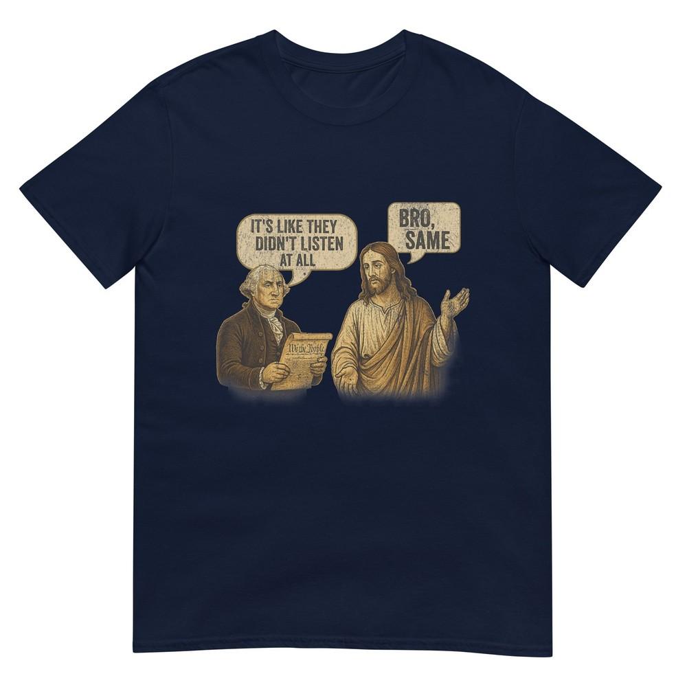 George Washington Jesus Christ Comic Satire Political Humor TShirt S