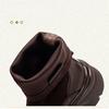 Johnature Retro Solid Color Mid-calf Boots Genuine Leather Comfortable Thick Soled Versatile Women's Shoes
