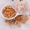 3-8mm Straight Hole Round ABS Imitation Pearl Multicolors Round Acrylic Beads Loose Beads for DIY Craft Scrapbook Decoration