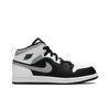 Air Jordan 1 Mid Vorschule 'White Shadow' (Unisex) Schwarze / Weiße / Hellgraue Kinder-Basketballschuhe 640734 073