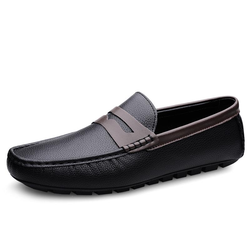 Plus Size 38-46 2026 Vintage Penny Loafers Man Luxury Boat Shoes Men Moccasins Leather Slip On Flats Mens Casual Driving Shoes