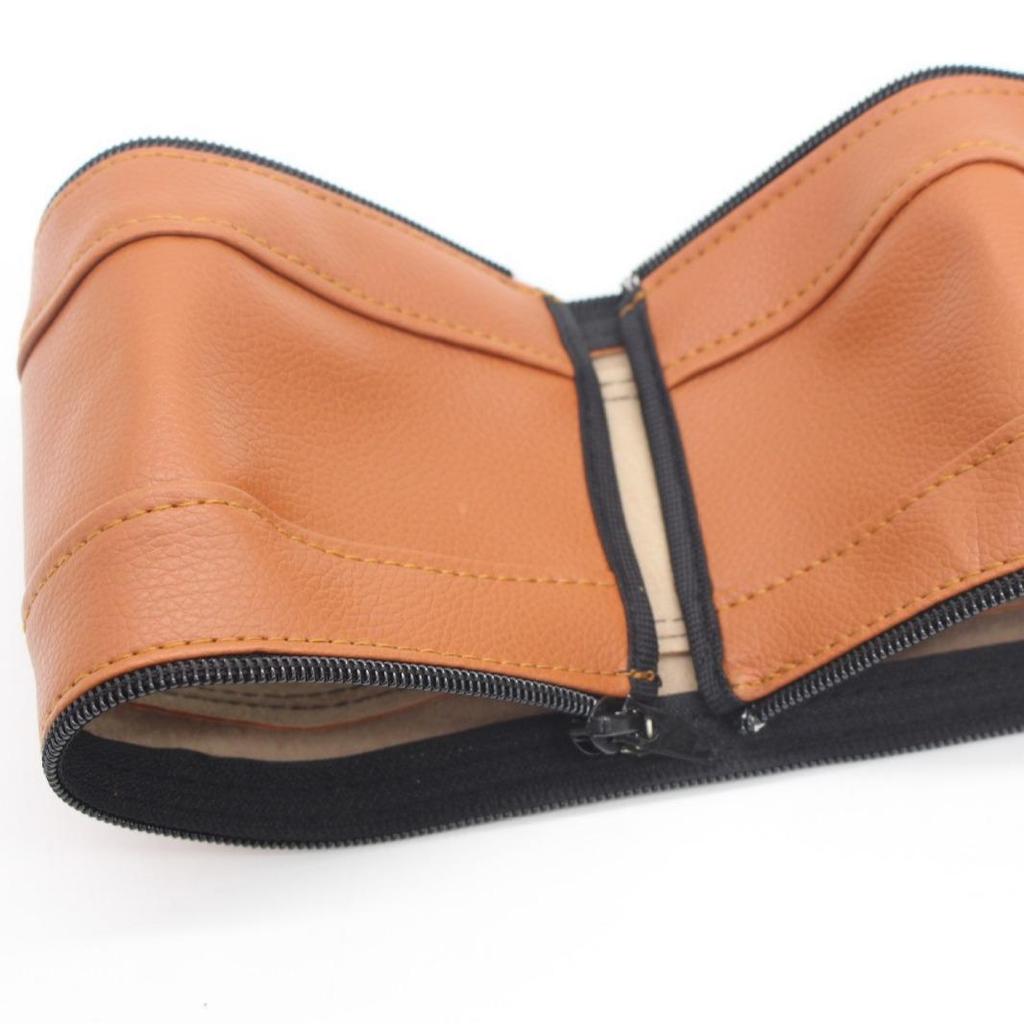 Universal PU Leather Baby Stroller Armrest Cover with Zipper, Washable and Durable Handle Protector.