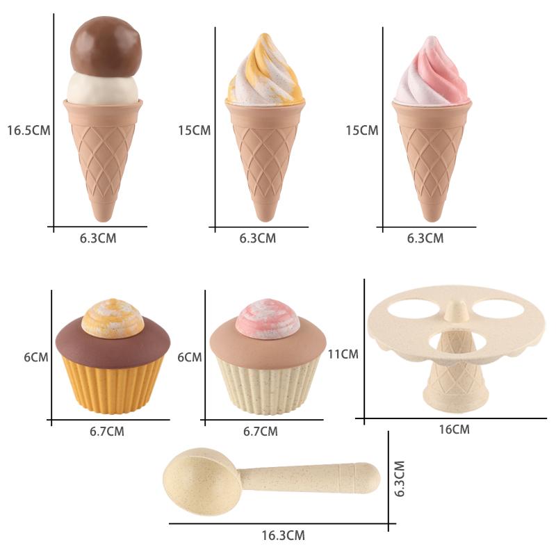 Cake Spinning Toys Thanksgiving, Halloween, Christmas Birthday Gifts 8-Piece Children'S Diy Toys Ice Cream