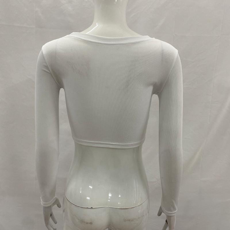 Autumn and winter personality Y2K spicy girl Gothic style exposed navel long sleeved female T